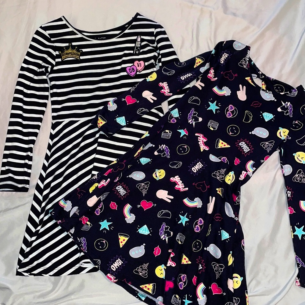 Kids Emoji dress pack (2 count) size US 5-6